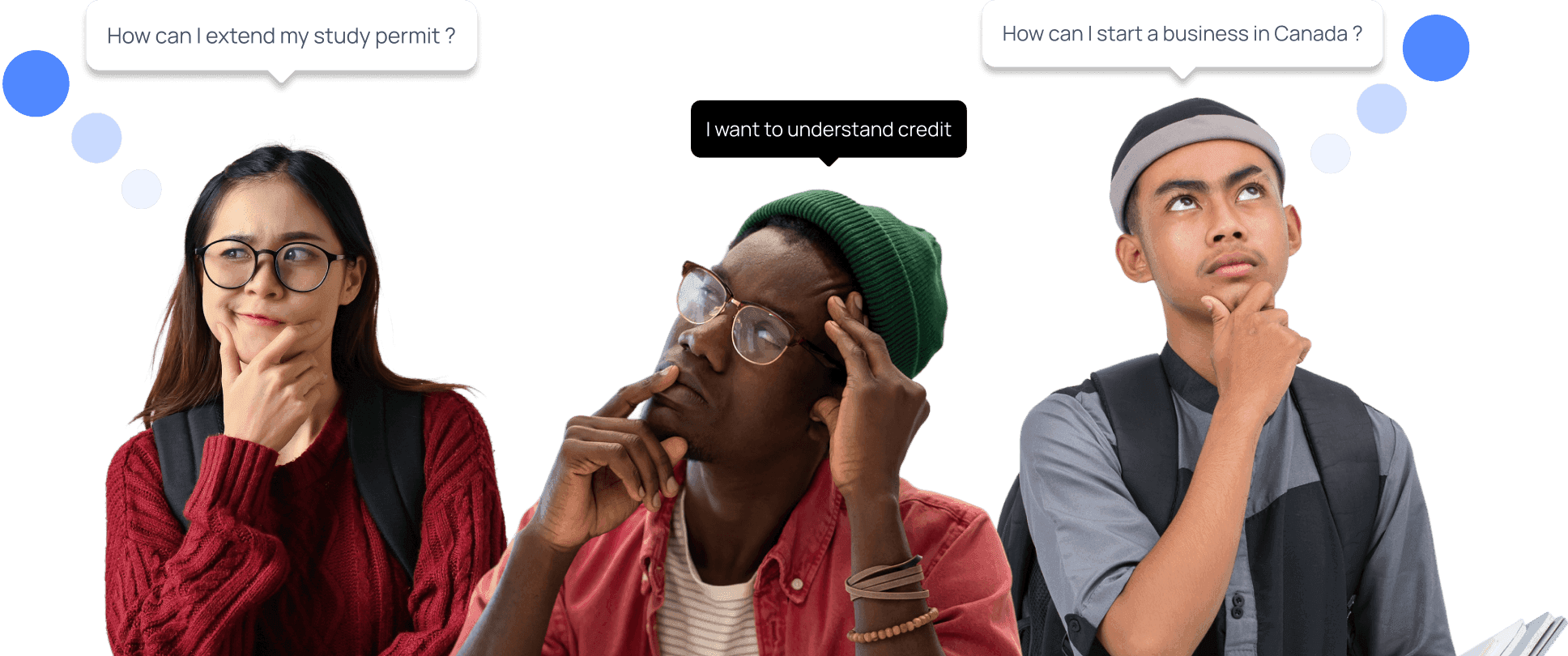 Students considering their next path