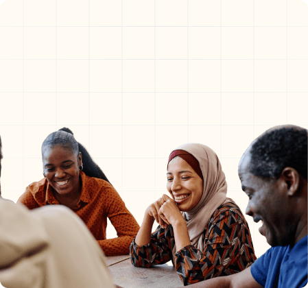 Newcomers sharing their experiences together