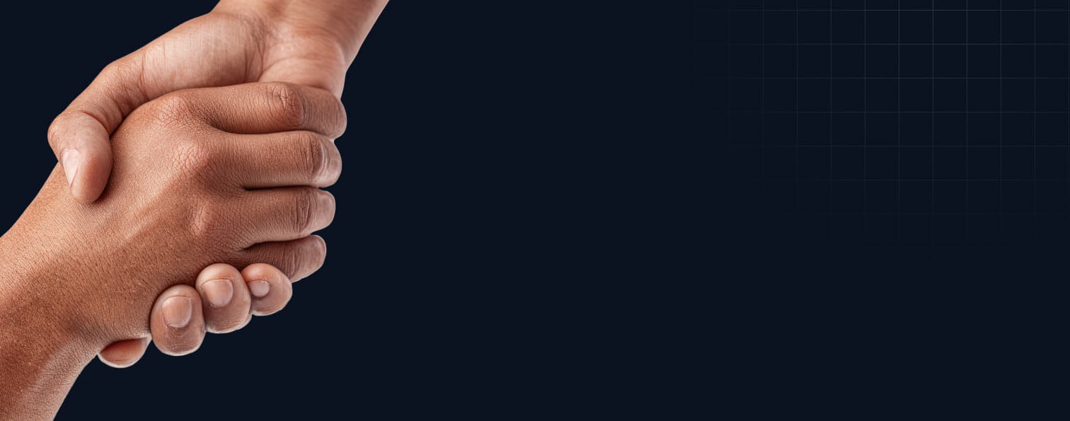 Two people shaking hands